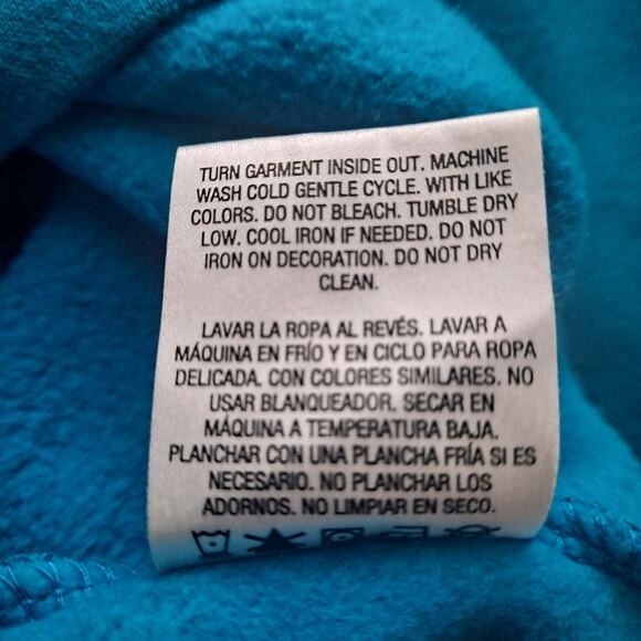 Laura Scott Rhinestone Embellished Long Sleeve Crew Sweater Teal Women's Size S - Picture 8 of 8